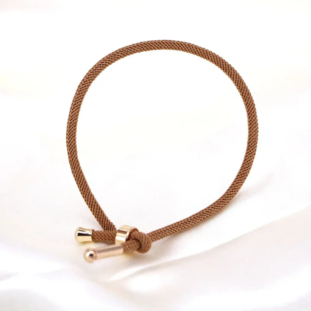 50PCS, Colorful Thread Rope Couple Bracelet Gold Copper