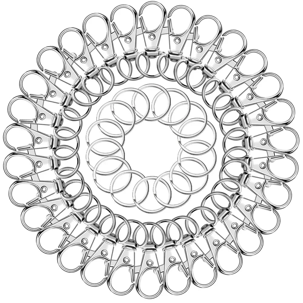 100PCS Swivel Clasps Lanyard Snap Hooks with Key