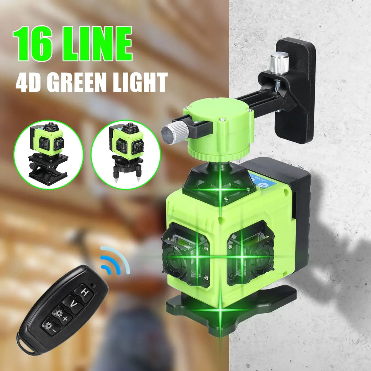 Multifunctional Laser Level 16/12 Lines Green Light Laser