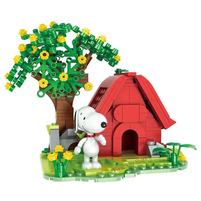 Genuine Classic Animation Snoopy Model Building Blocks DIY