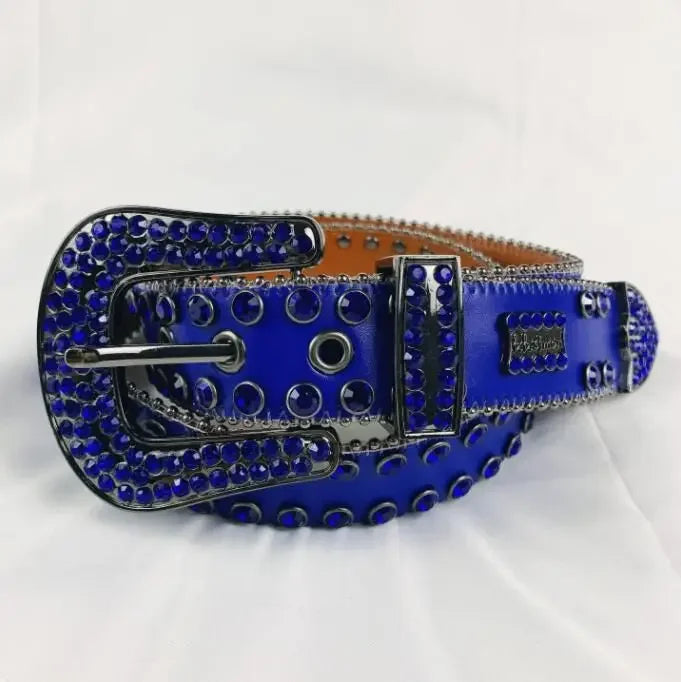 Rhinestone Belts for Women Luxury Diamond Strap Cowgirl
