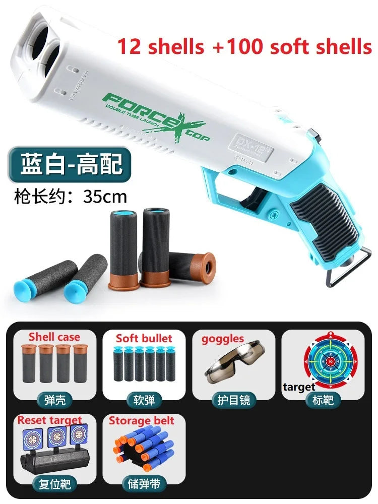 New Toy Gun Double-Barreled Soft Bullet Gun Toy