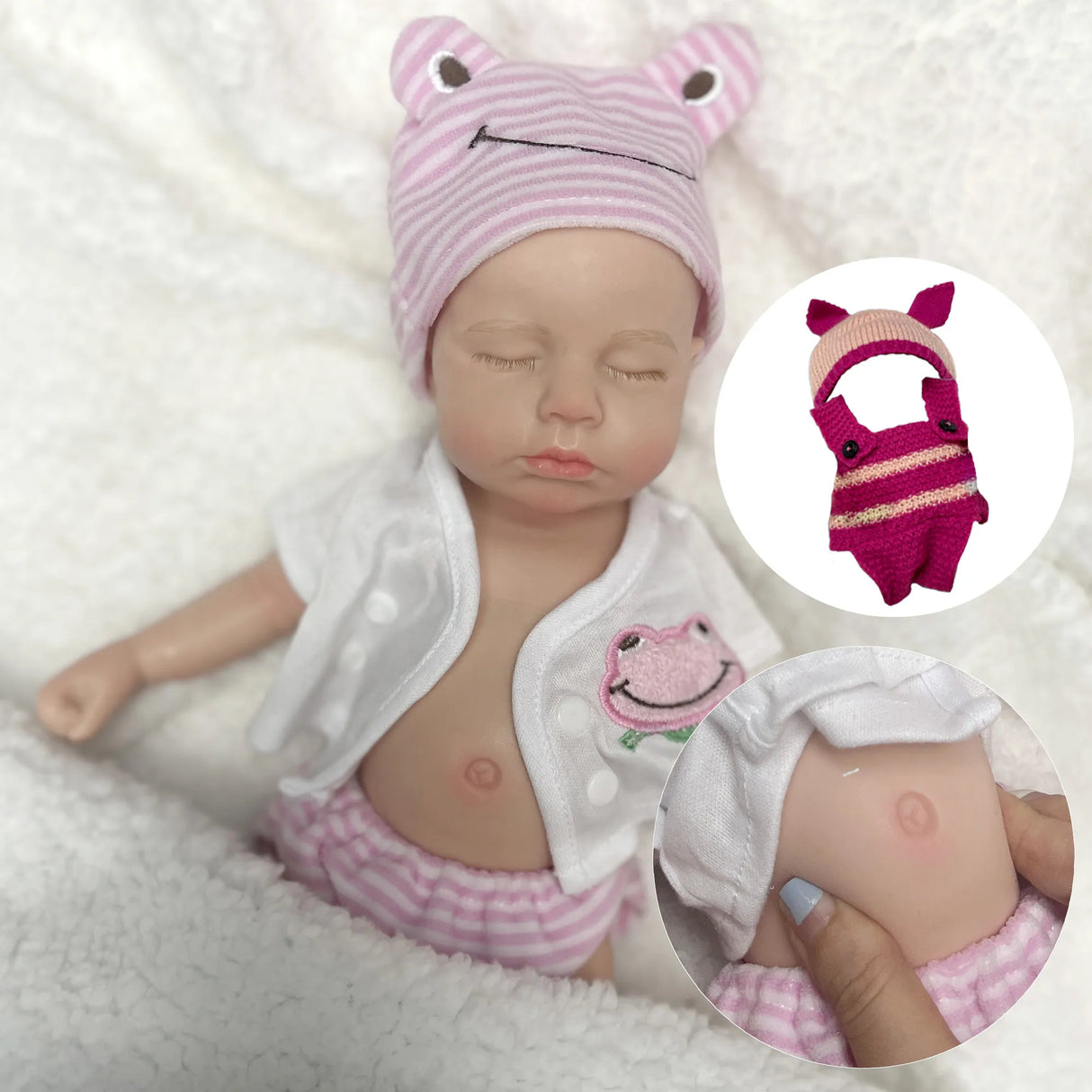 33cm Painted Silicone Lifelike Reborn Dolls - Girl & Boy
