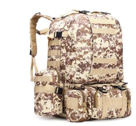 55L 4-in-1 Tactical Molle Backpack for Hiking & Camping