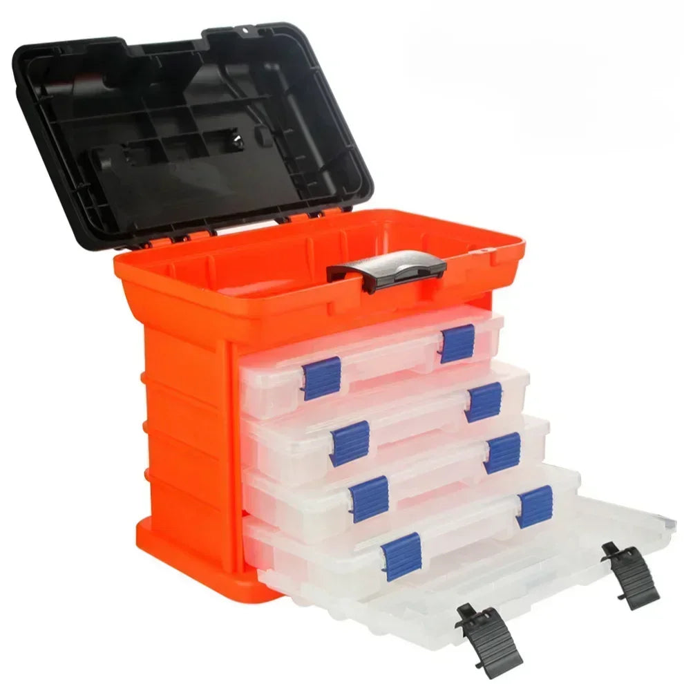27x17x26cm 4-layer Multifunctional Fishing Gear and Bait Storage