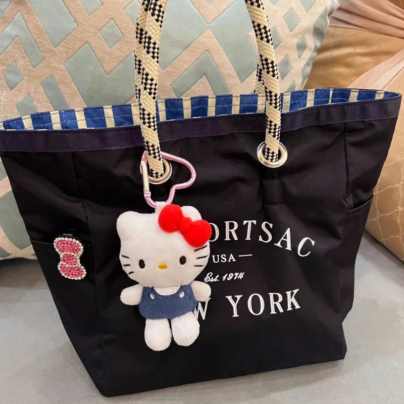 Sanrio Hello Kitty Plush Toys Keychain Kawaii Hello Kitty Stuff Car Key Backpack Decor Keyring Peluches Doll 헬로키티 Birthday Gift