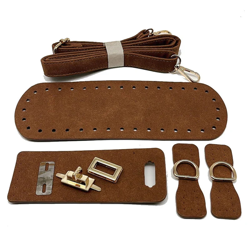 8colors 4PcsSet Artificial Leather Shoulder Bag Bottom Strap