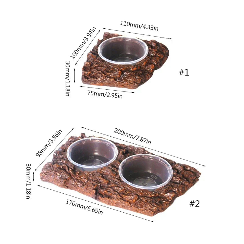 Bearded Dragon Dish Feeding Bowl for Reptiles Terrarium