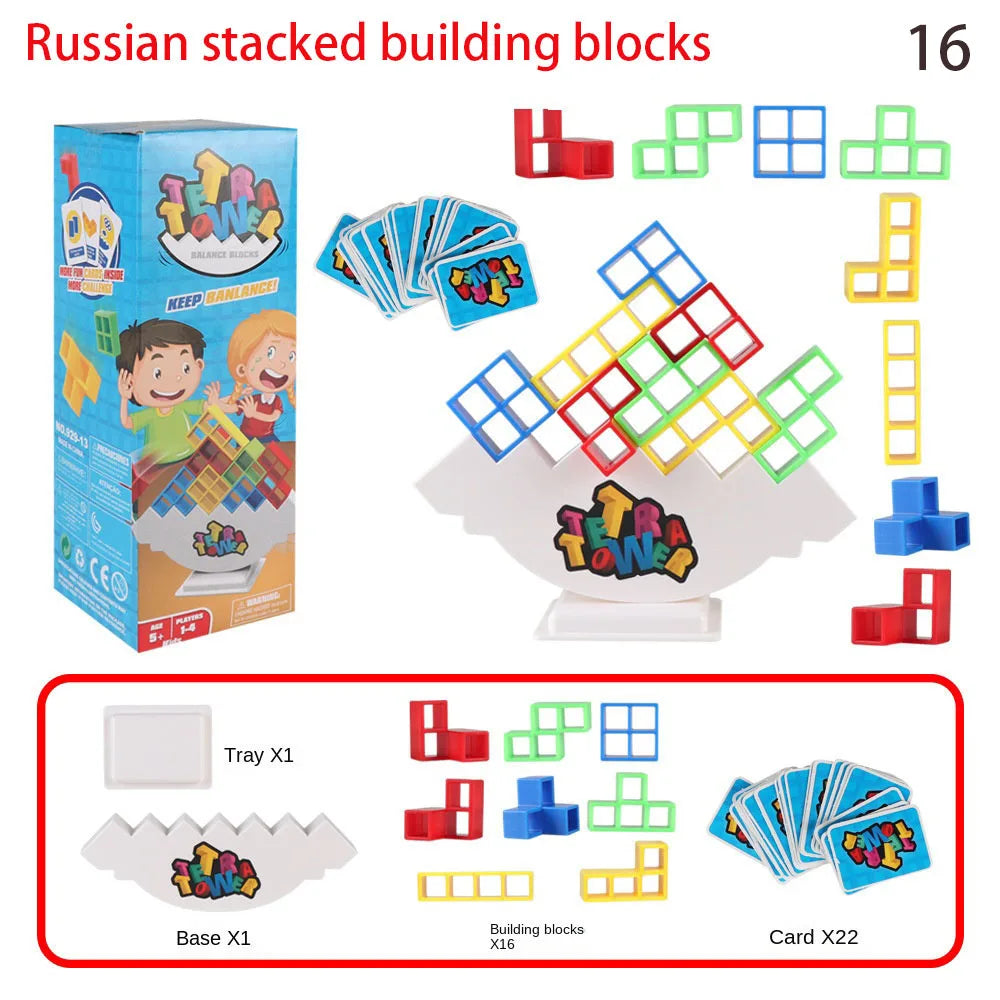 Balance Stacking Board Bricks Kids Adults Tower Block