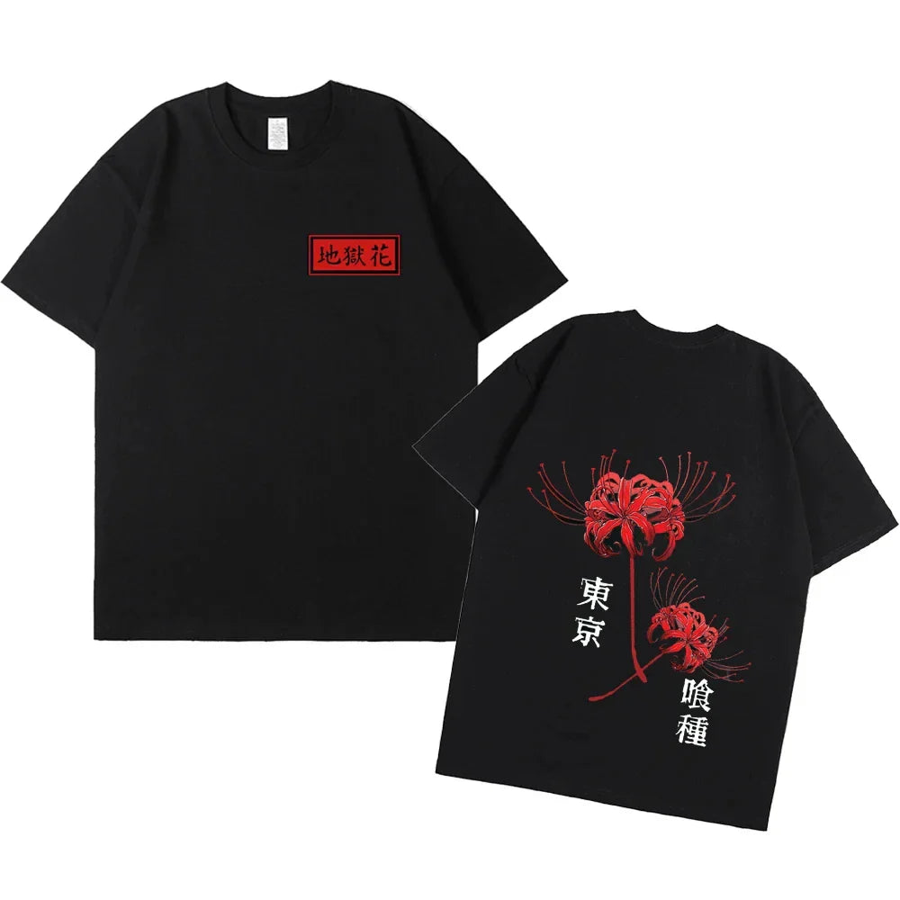 Anime Tokyo Ghoul Spider Lily T-shirt Men Women