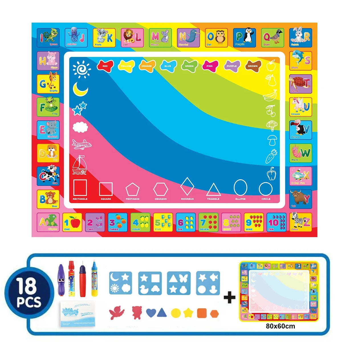 Coolplay Magic Water Drawing Mat Coloring Doodle Mat