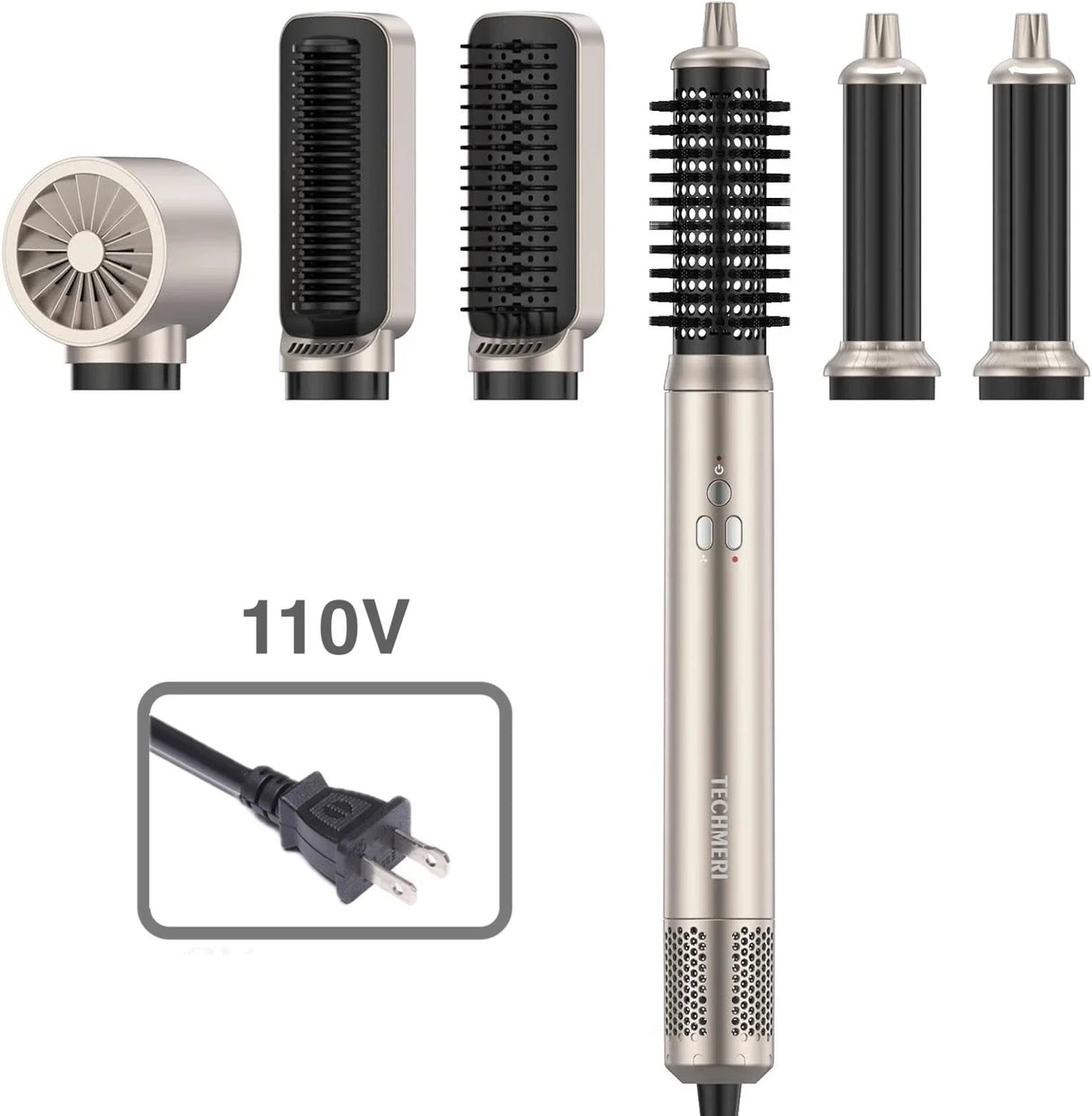 Negative Ion Hair Dryer 6-in-1 Portable Hair Straightener