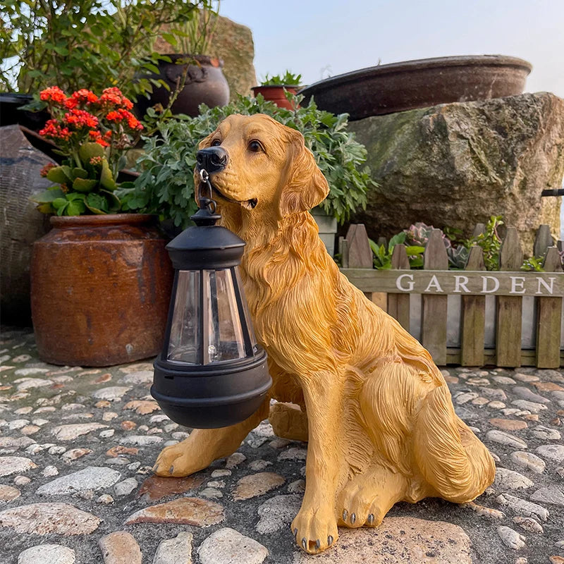Solar Simulation Animal Light Outdoor Waterproof Resin Dog