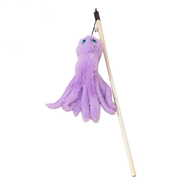 Octopus Plush Cat Stick Funny Pet Cat Toys