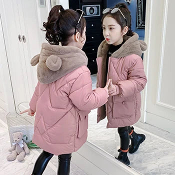 Big Size Winter Girls Jackets Keep Warm Thicken