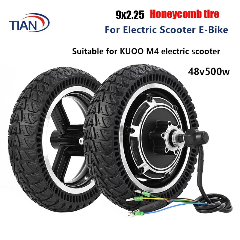 48V 500W Solid Tire for KUGOO M4 Electric Scooter, Off-road Rear Wheel