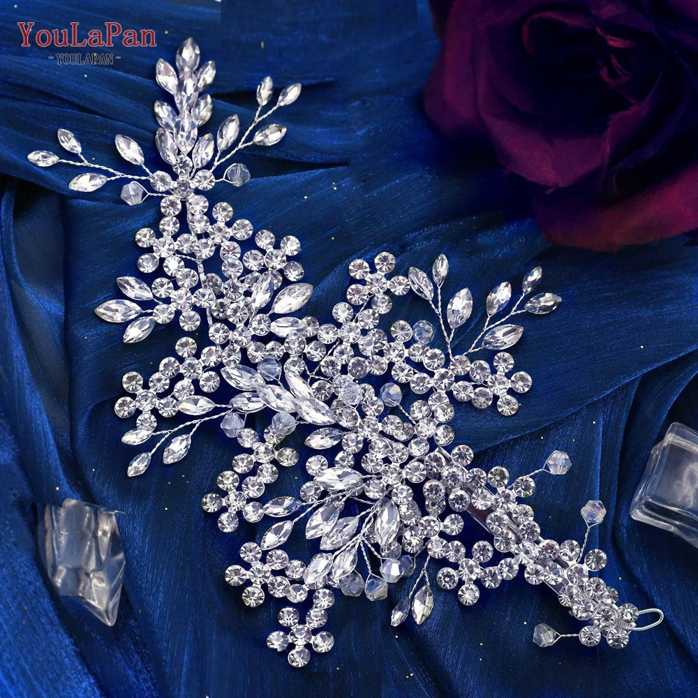 TOPQUEEN HP253 Luxury Crystal Wedding Hair Jewelry Bridal