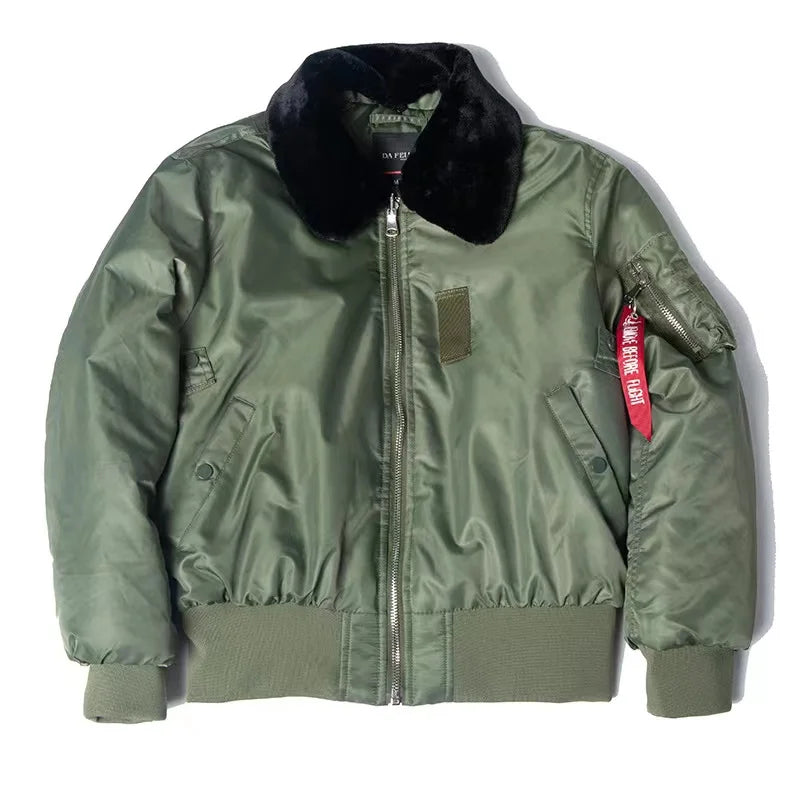 Winter Bomber Jacket Men Quality Nylon American Military