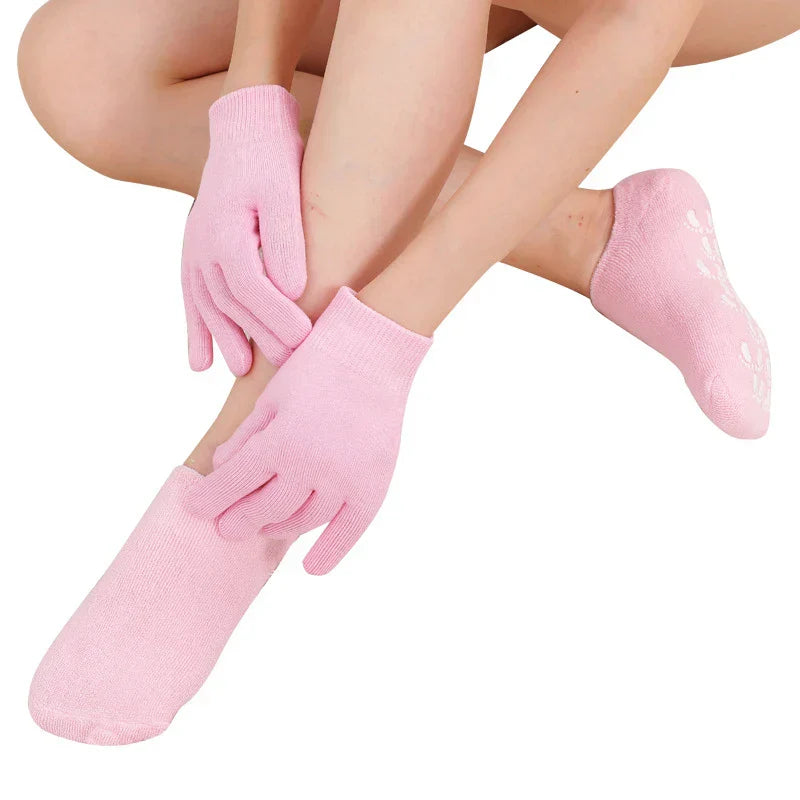 1~4PCS Reusable SPA Gel Socks Moisturizing Whitening Exfoliating