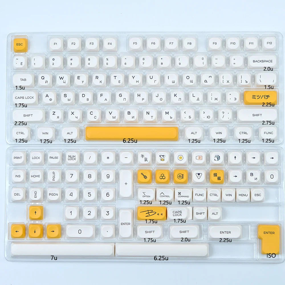 KBDiy KOA Keycaps GMK Soymilk 140 Keys PBT