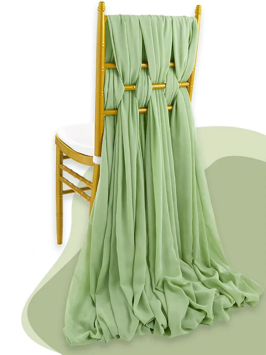 8pcs Wedding Chair Decors Chiffon Chair Sashes Wedding