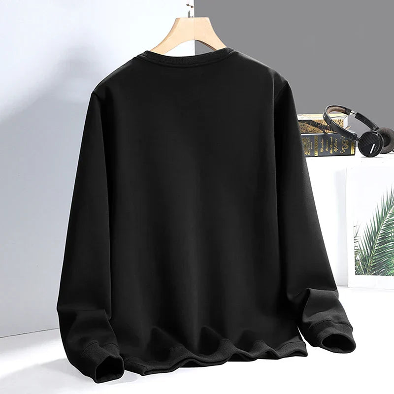 Spring Autumn Pullover Men's Round Neck Letter Printed