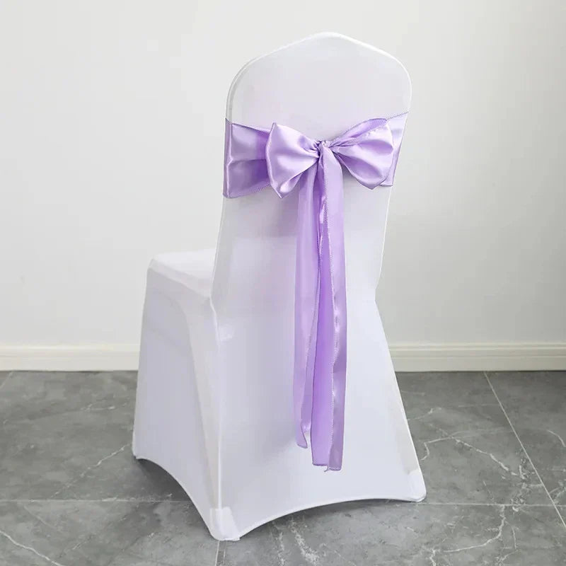 10pcs/Lot Satin Chair Sashes Bow Wedding Chair Knot