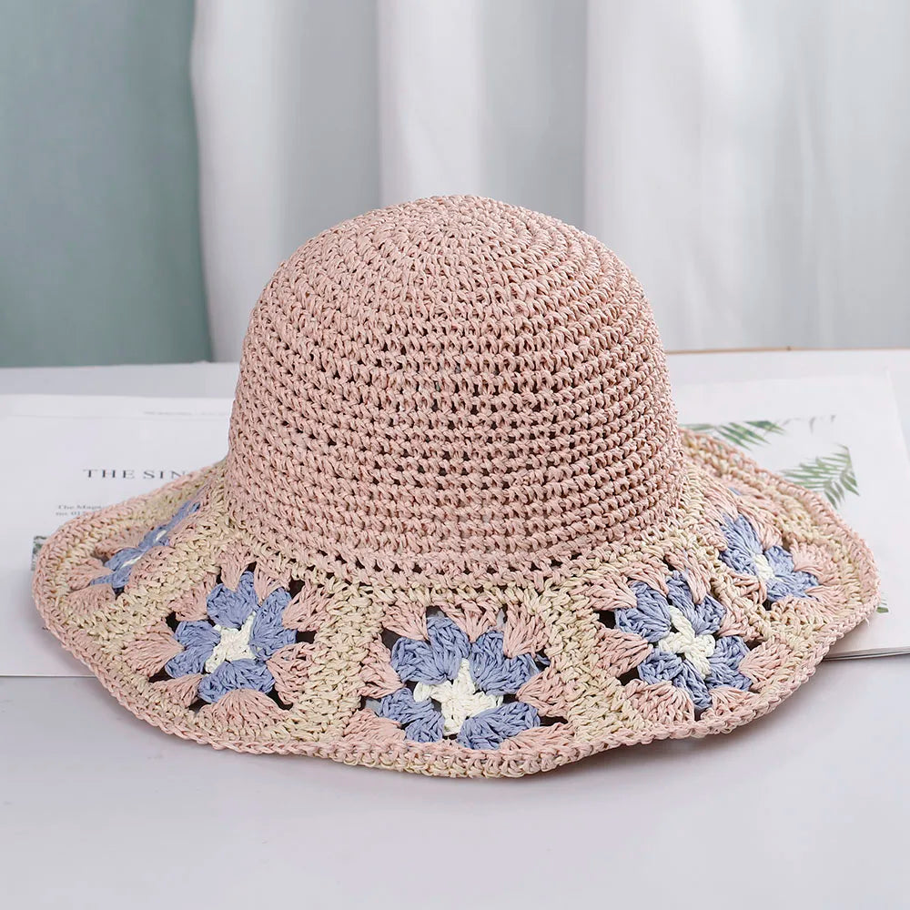 NEW 2022 Womens Straw Hats crochet hat bucket