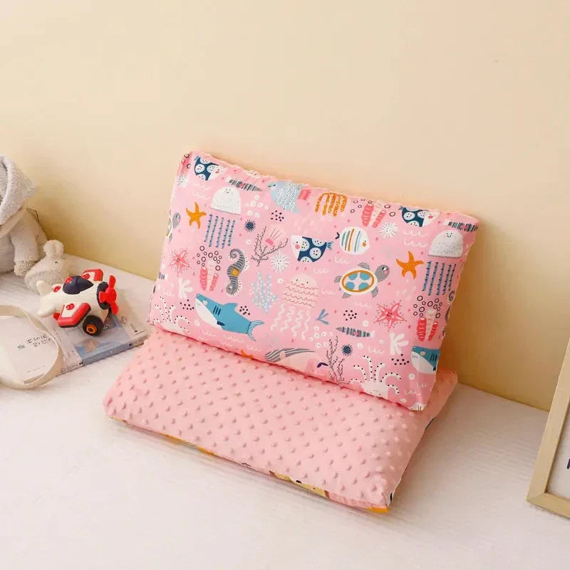 Pc Short Plush Baby Pillow Case Zipper Double-sided