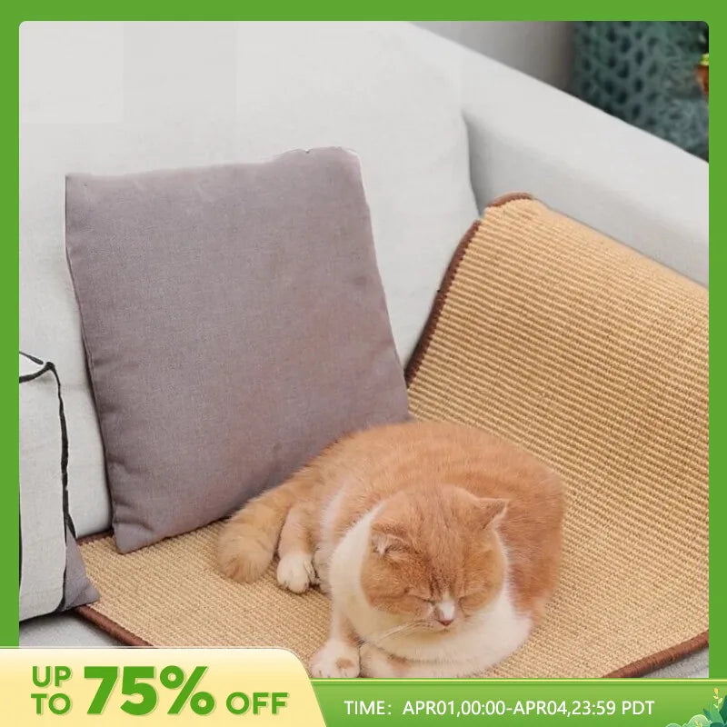 Cat Scratch Sisal Mat Protect Sofa Furniture Cat