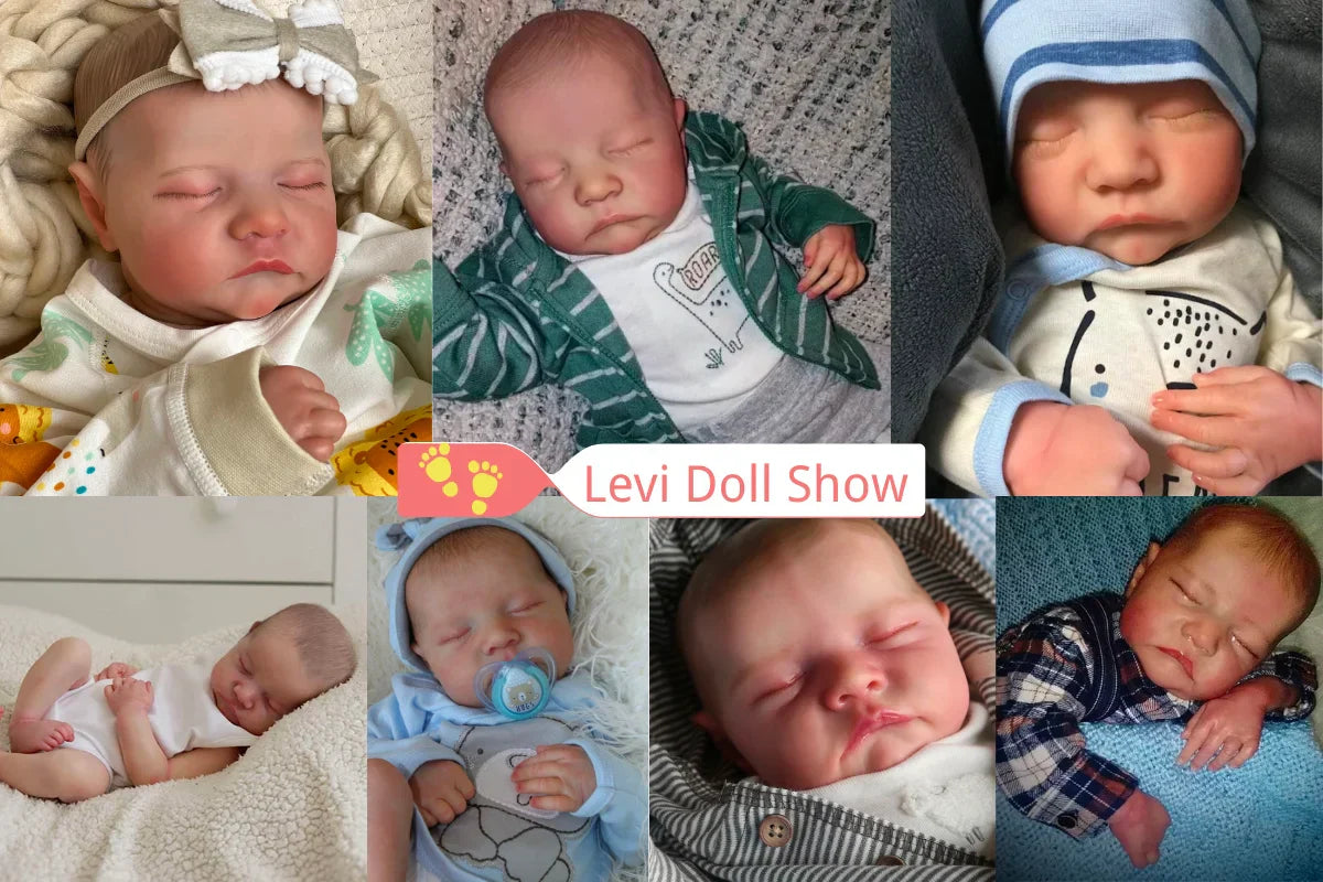 46CM Reborn Baby Doll Levi Mixed Silicone Vinyl