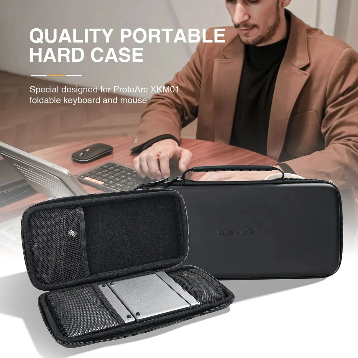 ProtoArc XKM01 Tri-Fold Bluetooth Wireless Keyboard and Mouse