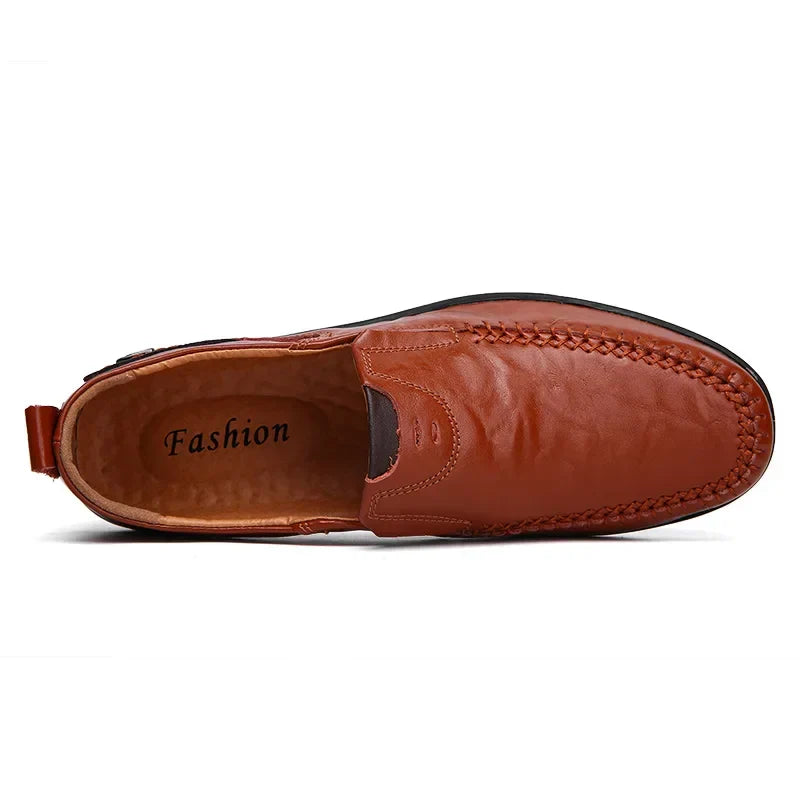 Leather Men's Loafers Comfortable Slipon Driving Casual Shoes