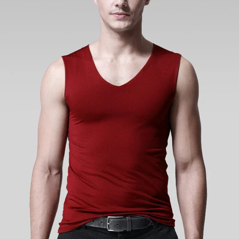 Ice Silk Seamless Mens Vest Loose Sleeveless Sport