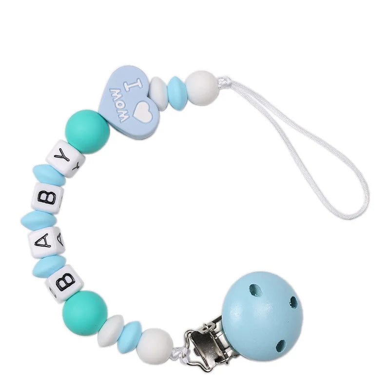 Personalized Name Handmade Silicone Baby Beech Dummy Pacifier