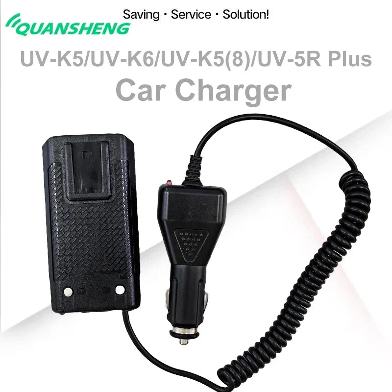 UV-K6 Car Charger Battery Eliminator DC12V-24V Input Voltage