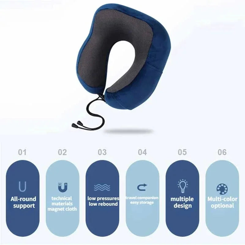 Memory Foam U-shaped Neck Pillow Soft Travel Pillow