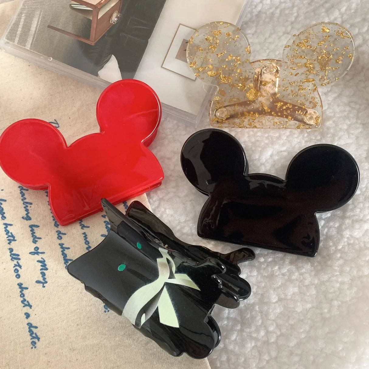 Muweordy Cartoon Mickey Acetate Hair Claw for Women
