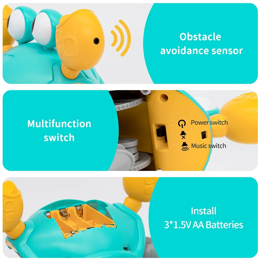 Interactive Crab Toy for Babies Creative Crawling Crab