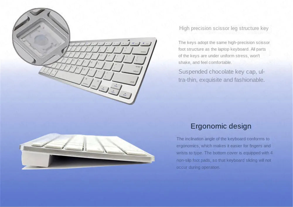 Mini Wireless Keyboard Portable Bluetooths PC Tablet Smart