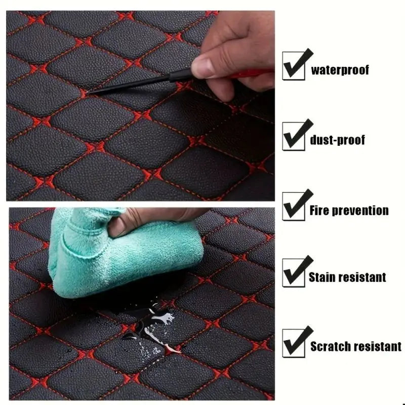 5PCS/Set Leather Car Floor Mats Universal PVC Waterproof