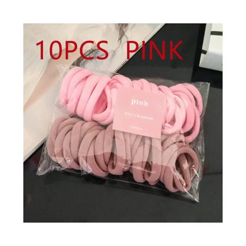 10Pcs Elastic Rubber Band Seamless Gradient Hair Rope