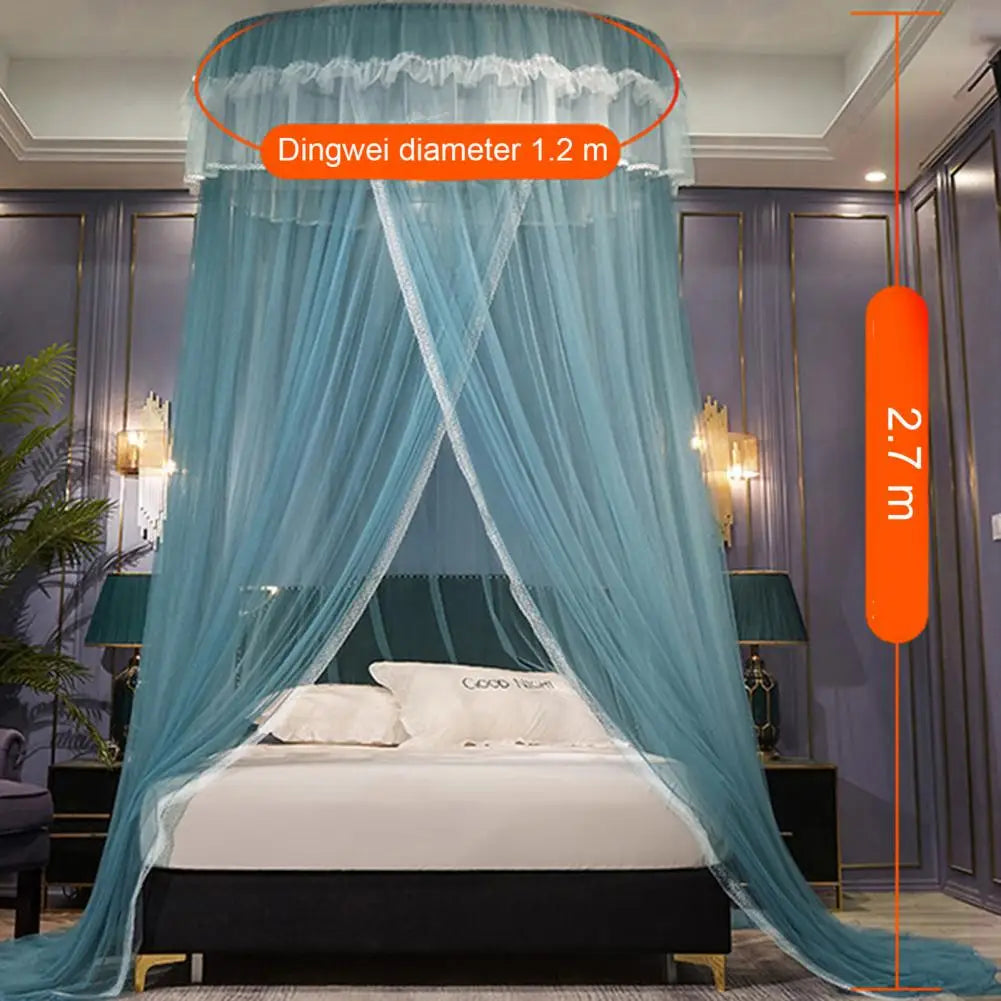 Breathable Hanging Mosquito Net Top Hook Lace Bed