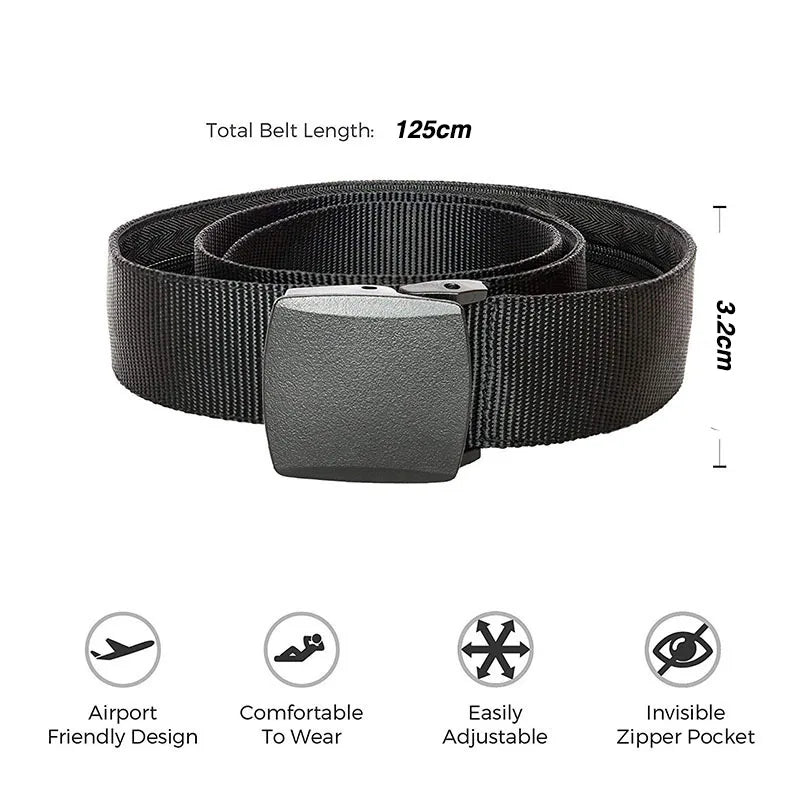 New Outdoor Cash Anti Theft Belt Women Portable