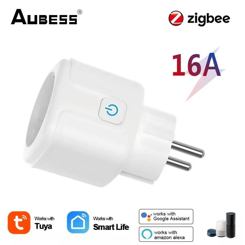 16A/20A Tuya WiFi/Zigbee Smart Plug EU Socket With