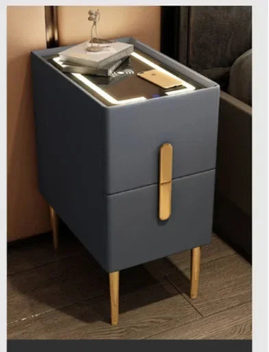 Smart Bedside Table Modern Style Bedroom Simple Wood