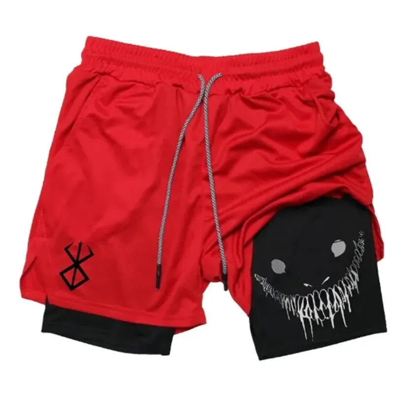 2024 New Men's Fitness Training Skinny Shorts Demon