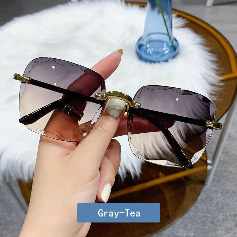 2024 New Frameless Cut Edge Sunglasses Fashion Summer