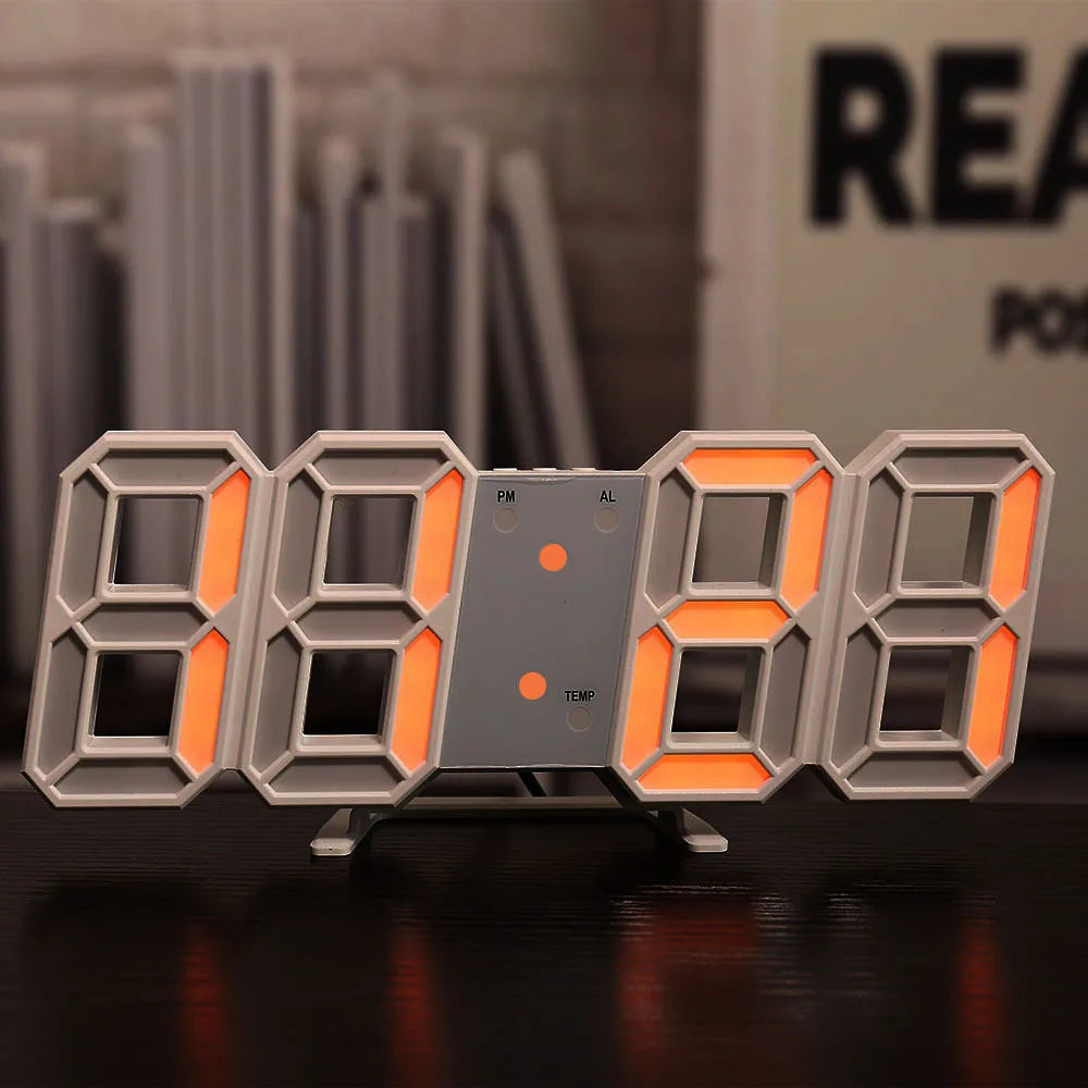 Smart 3d Digital Alarm Clock Wall Clocks Home