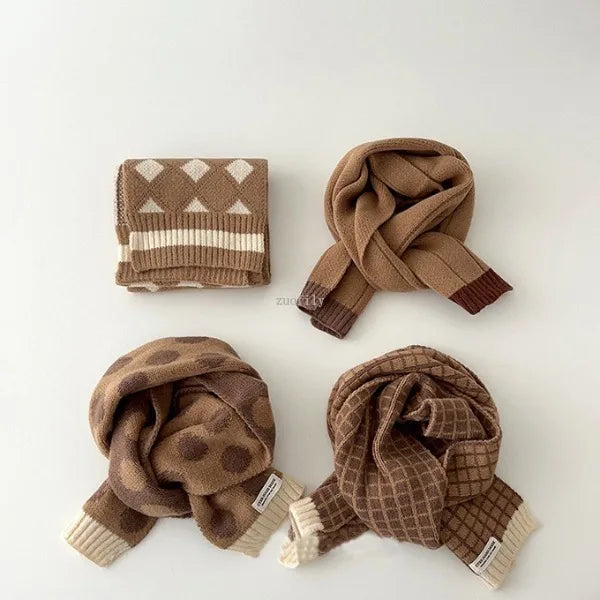 Kids Plaids Scarf New Autumn Winter Boys and